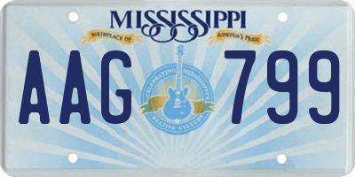 MS license plate AAG799