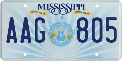 MS license plate AAG805