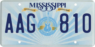 MS license plate AAG810