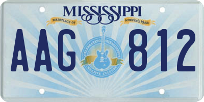 MS license plate AAG812