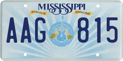 MS license plate AAG815