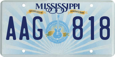 MS license plate AAG818