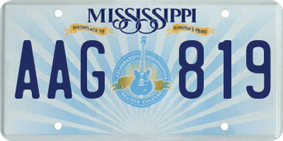 MS license plate AAG819