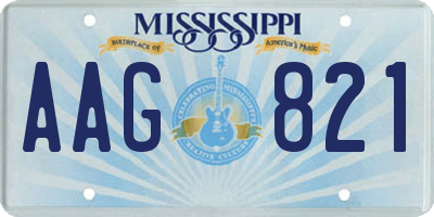 MS license plate AAG821