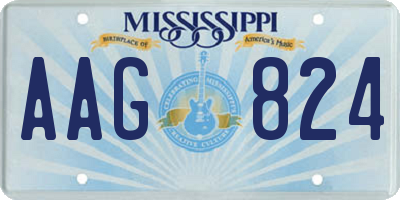 MS license plate AAG824