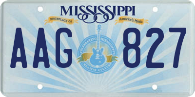MS license plate AAG827