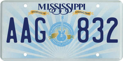 MS license plate AAG832