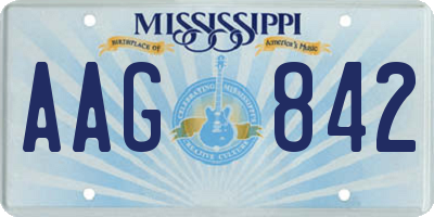 MS license plate AAG842