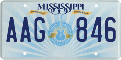 MS license plate AAG846