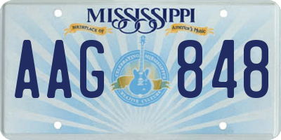 MS license plate AAG848