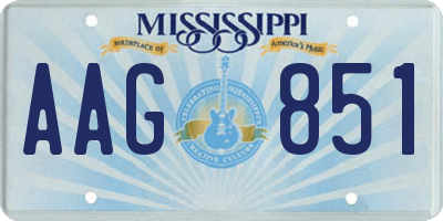 MS license plate AAG851