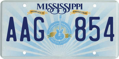 MS license plate AAG854