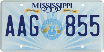 MS license plate AAG855