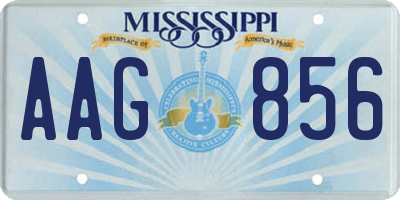 MS license plate AAG856