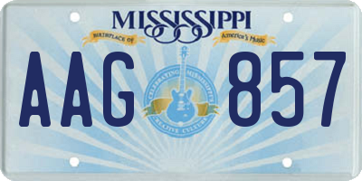 MS license plate AAG857