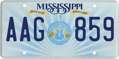 MS license plate AAG859