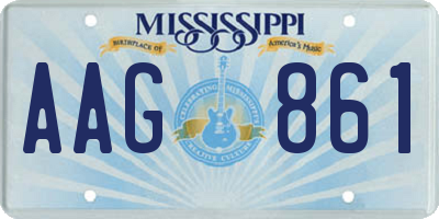 MS license plate AAG861