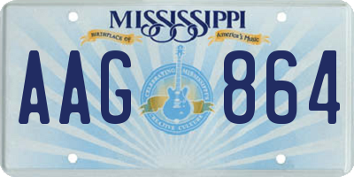 MS license plate AAG864