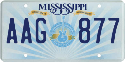 MS license plate AAG877