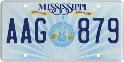 MS license plate AAG879