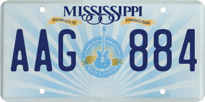 MS license plate AAG884