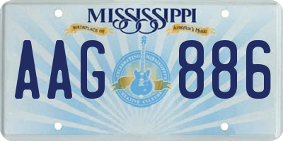 MS license plate AAG886