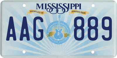 MS license plate AAG889