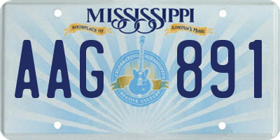 MS license plate AAG891