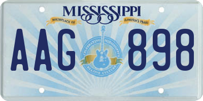 MS license plate AAG898