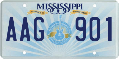 MS license plate AAG901