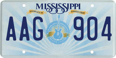 MS license plate AAG904