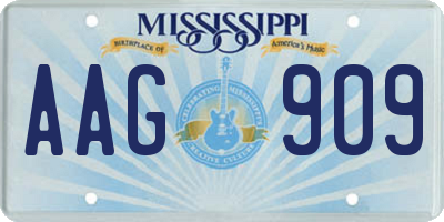 MS license plate AAG909