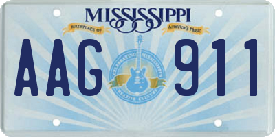 MS license plate AAG911