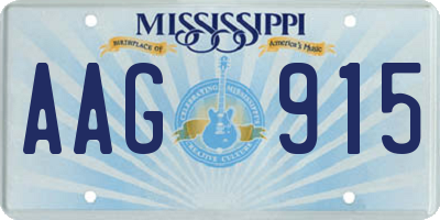 MS license plate AAG915