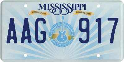 MS license plate AAG917