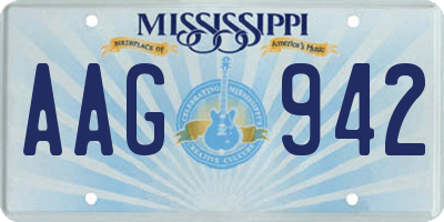 MS license plate AAG942