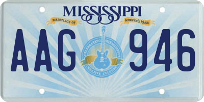 MS license plate AAG946