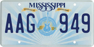 MS license plate AAG949