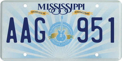 MS license plate AAG951