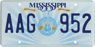 MS license plate AAG952