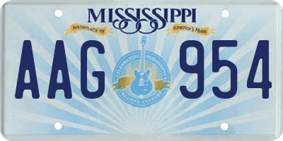 MS license plate AAG954