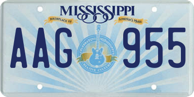 MS license plate AAG955