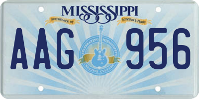 MS license plate AAG956