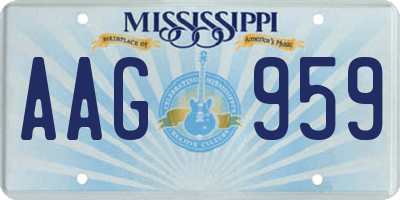 MS license plate AAG959