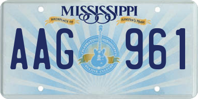 MS license plate AAG961