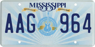 MS license plate AAG964