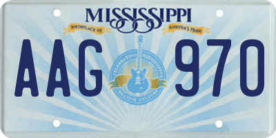 MS license plate AAG970