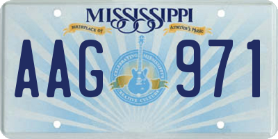 MS license plate AAG971