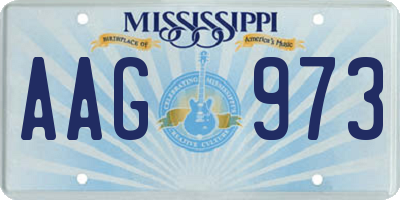 MS license plate AAG973