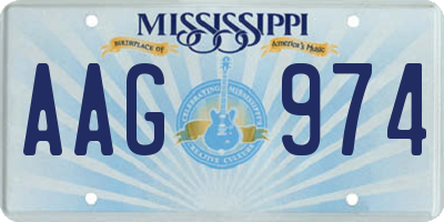 MS license plate AAG974